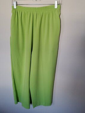 Bright Green flowy wide leg pants Size S